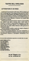 1993 Roma Teatro dell'Orologio - Letteratura e un virus - 2